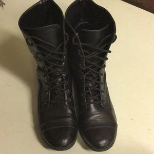 Black lace up boots